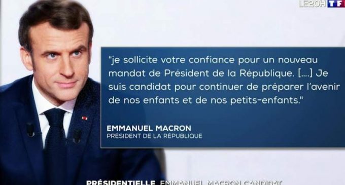 Texte de candidature d’Emmanuel Macron