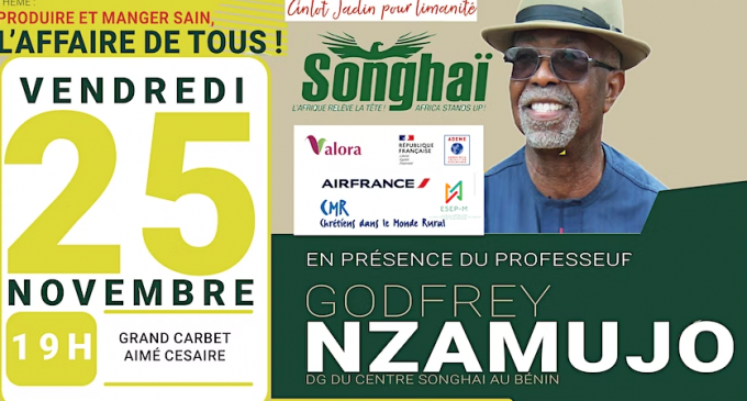 Le fondateur de la Ferme de Songhaï, le Pr Béninois Godfrey N’zamujo, en novembre à la Martinique … mieux connaître !