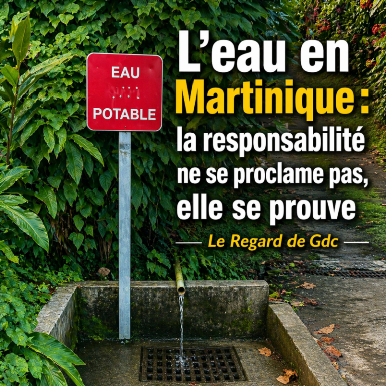 L’eau en Martinique : la responsabilité ne se proclame pas, elle se prouve