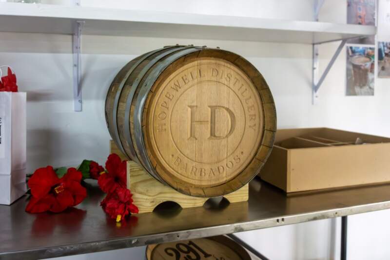 Un fût à la distillerie Hopewell.