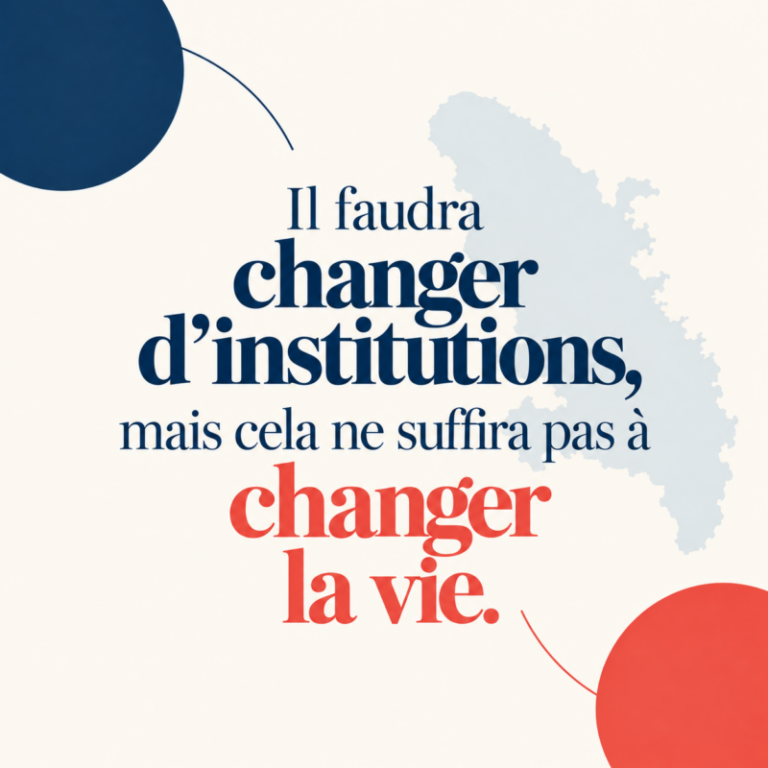 Penser au quotidien des Martiniquais